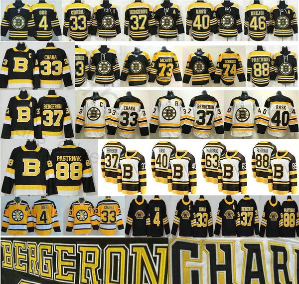 

2020 boston bruins ice hockey 4 bobby orr zdeno chara 37 patrice 46 krejci david 88 pastrnak 40 tuukka rask men kids jerseys, Black;red