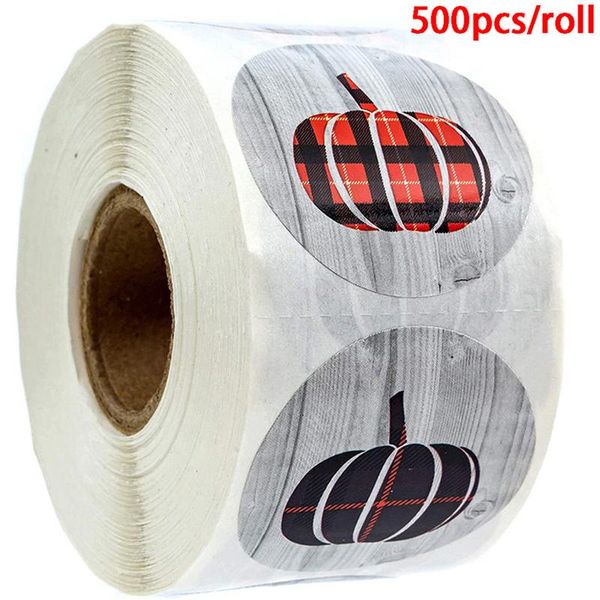

gift wrap 500 pcs/roll halloween pumpkin stickers party gifts for description
