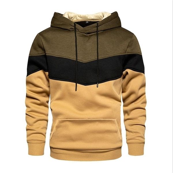 

men hoodies sweatshirts patchwork autumn casual hoodie male thick hoodies hip hop streetwear hooded pullover men clothing 211023, Black