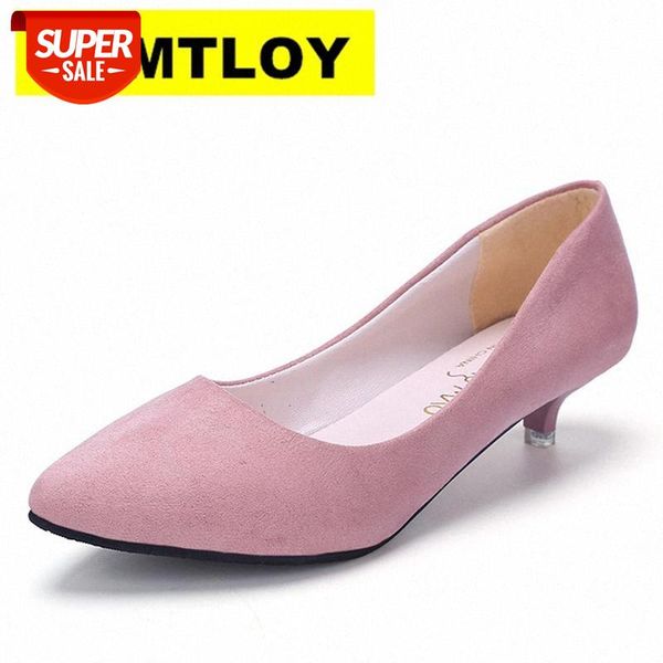 

2019 women shoes pointed toe pumps suede leisure dress shoes high heels boat wedding tenis feminino matt 3cm mary janes #gi5m