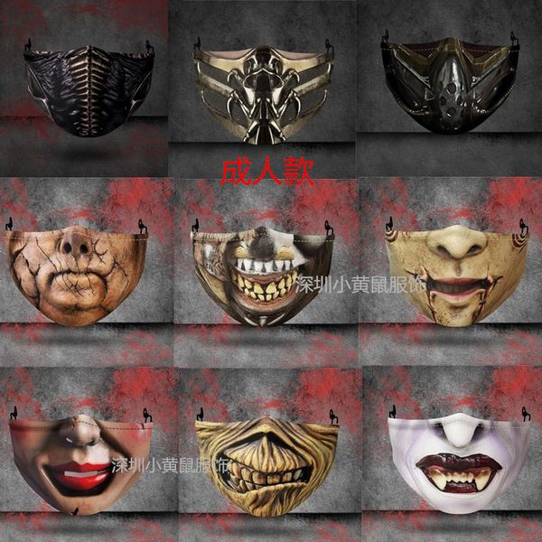 

3d halloween printing outdoor protection dust and haze mask washable filter