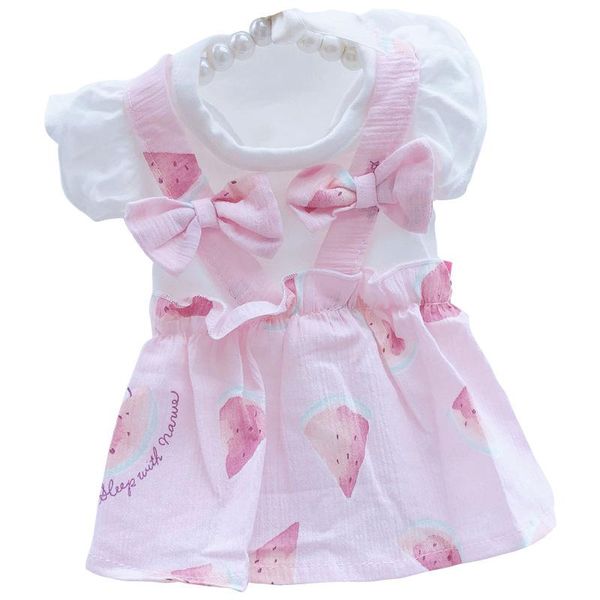 

dog apparel watermelon skirt clothes dress dogs clothing pet outfits cute spring summer soft yorkies print white girl ropa para perro