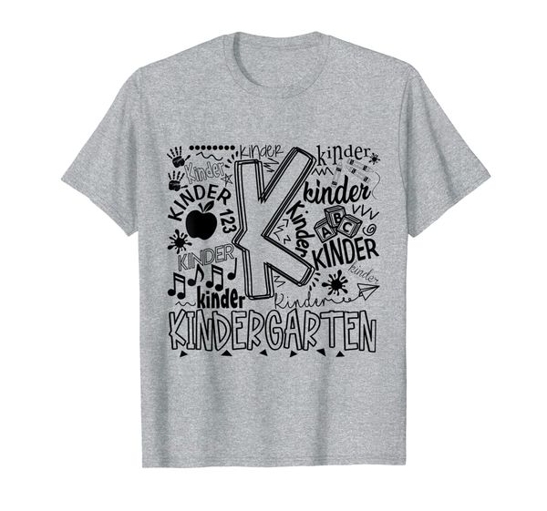 

kindergarten typography back to school gift t-shirt, White;black