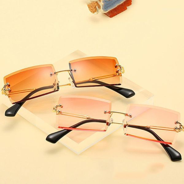 

sunglasses zuee fashion frameless rectangular glasses uv400 shooting trend design brand shade alloy street ladies men, White;black