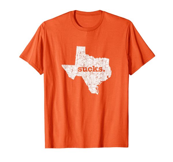 

texas sucks funny retro style gag gift novelty graphic t-shirt, White;black