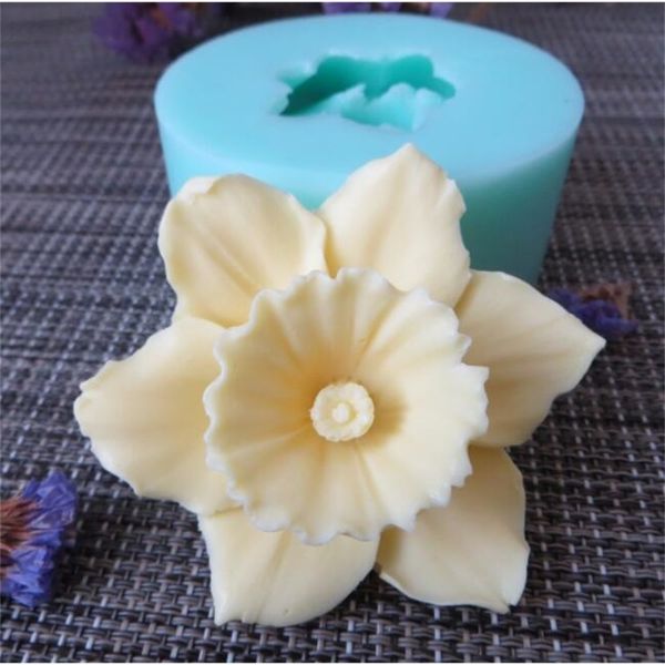 PRZY HC0089 Gel di silice Stampi 3D fiori stampo sapone in silicone fiore candela aroma stampo sapone stampi stampi resina argilla 210225