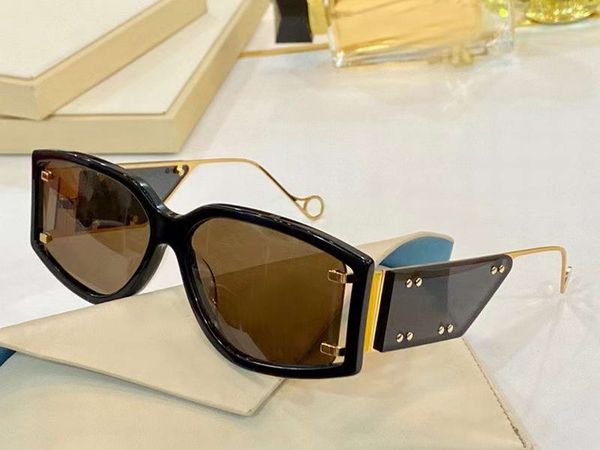 

gold black brown classic sunglasses sonnenbrille men fashion shield sunglasses uv with box, White;black