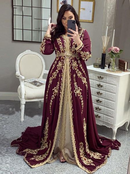 

party dresses moroccan kaftan evening burgundy embroidery beading prom wear formal gowns plus size, White;black