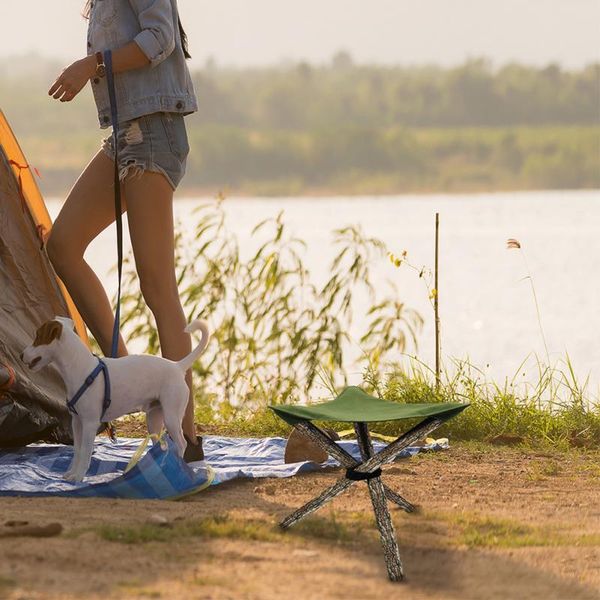 

fishing accessories folding tripod stool cloth nylon canvas seat lightweight portable picnic bbq chair outdoor beach camping