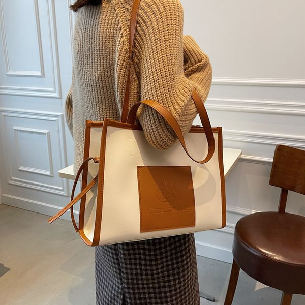 

bags soft leather large bag women's autumn simple medieval 2021 fashion commuter tote bag single shoulder portable messenger