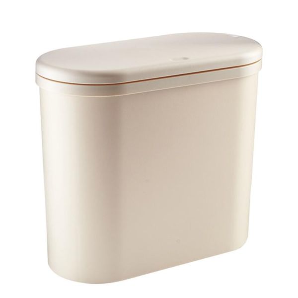 

buckets 1pc press-type elastic lid ash-bin creative sorted bucket (random color)