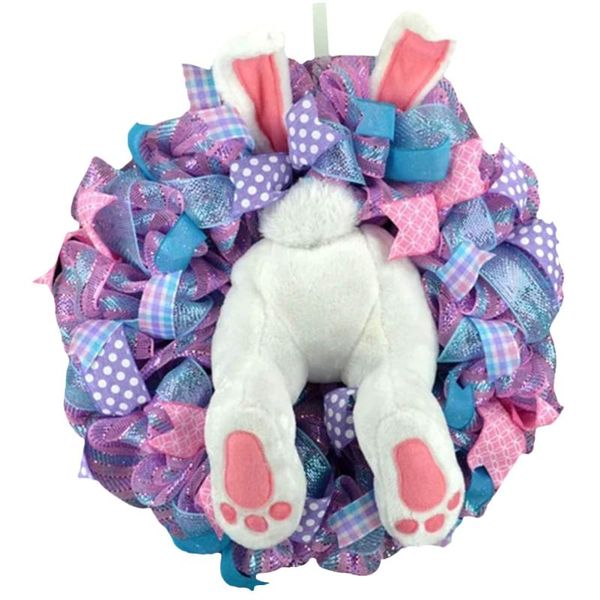 

1pc attractive door wreath holiday decorative easter lei living room adornment