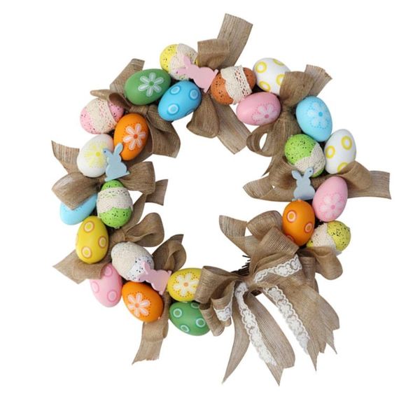 

1pc easter egg festival garland easter festival door decorative wreath