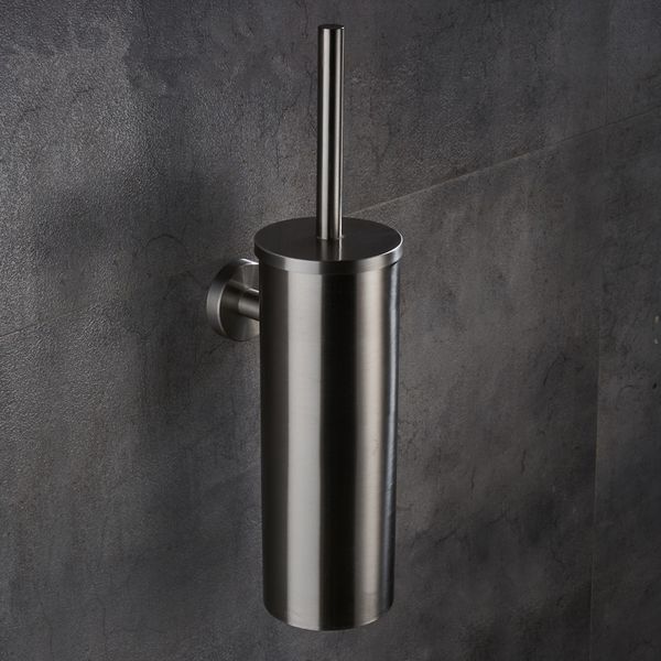 

2021 new auswind bathroom stainless steel 304 hygienic toothbrush wash glass holder sanitary toilet scrub brush wr4 capb
