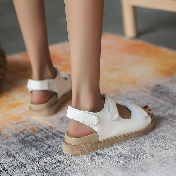 

sandals 2021 women shoes platform sandal woman open toe summer fashion novel design flats casual, Black