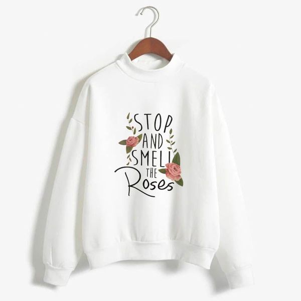 

women's hoodies & sweatshirts letter printing sweatshirt hoodie art flowers loose long-sleeved female ins tide autumn net red with the, Black