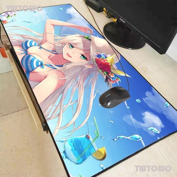 

mouse pads & wrist rests anime girl holiday large locking edge gaming pad cs go keyboard rubber mousepad rest table computer mat