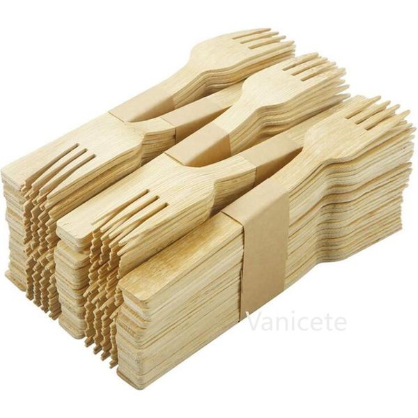 Yeni Bambu Sofra Seti 17 CM Çevre Koruma Tek Kullanımlık Bambu Bıçak / Çatal / Kaşık Çözünebilir Yemek ZC089