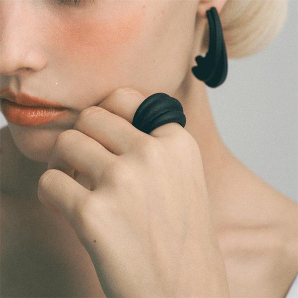 

wedding rings timeonly delicate wide spray charms black white color adjustable retro open ring for women female party gift accessories, Slivery;golden