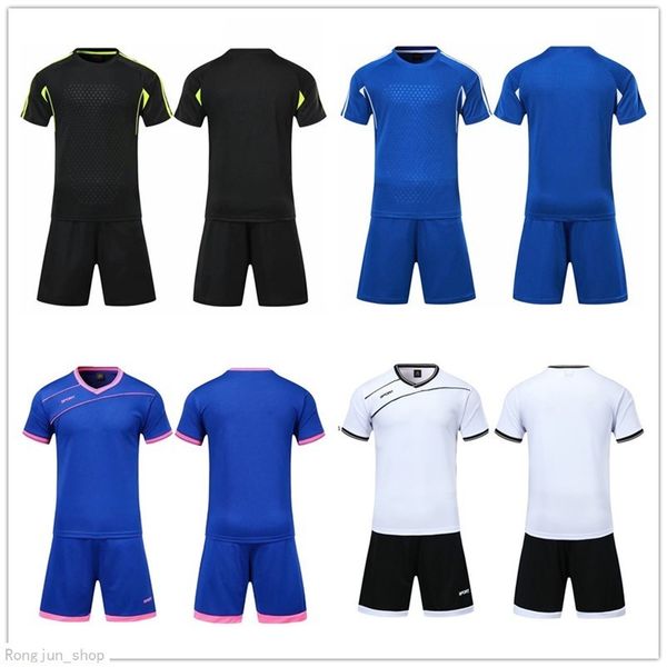 

2021 soccer jersey sets smooth royal blue football sweat absorbing and breathable children's training suit 001 4329, Black