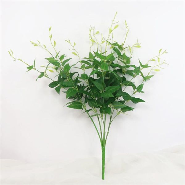 

decorative flowers & wreaths artificial silk plant green clematis leaf wedding home garden decor fake honeysuckle willow flower