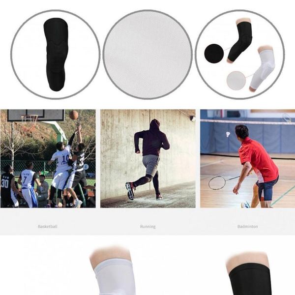 

elbow & knee pads 1pc useful quick drying lightweight support brace skin-friendly protector anti-collision for gym, Black;gray