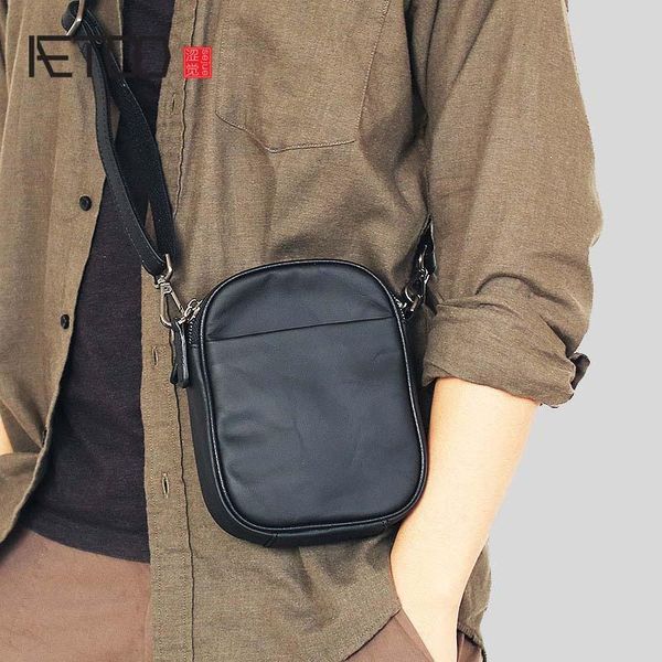 

hbp aetoo men's leather diagonal bag first layer cowhide mini small