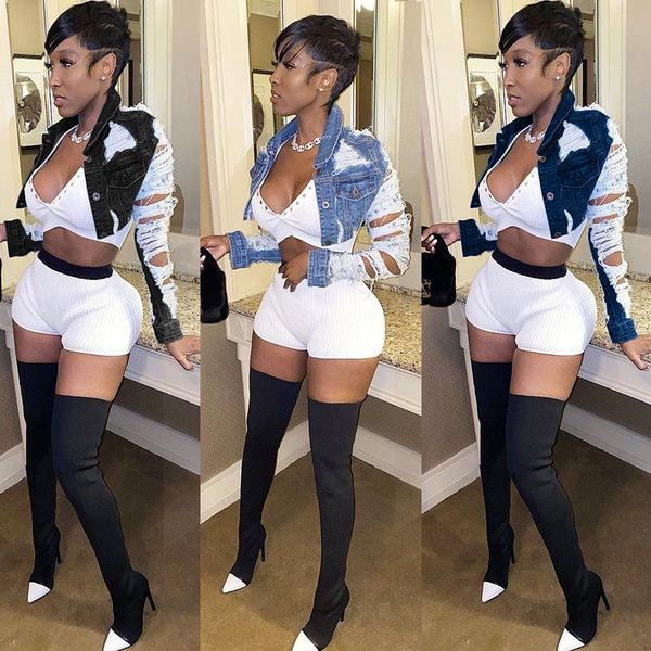 

women's jackets women denim outwear fashion reduction age hip hop style long sleeve lapel single-breasted, Black;brown