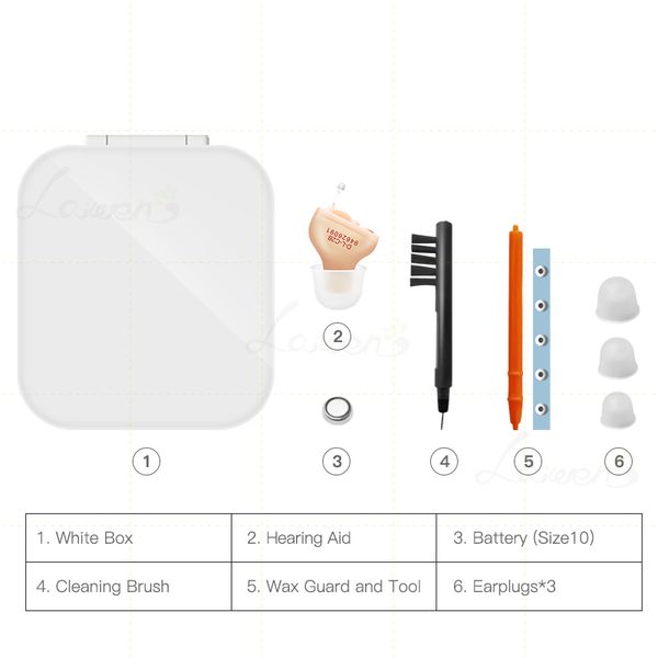 

sound amplifier hearing aids cic hearing aid invisible super mini inside the ear for deafness with a10 pr70 battery