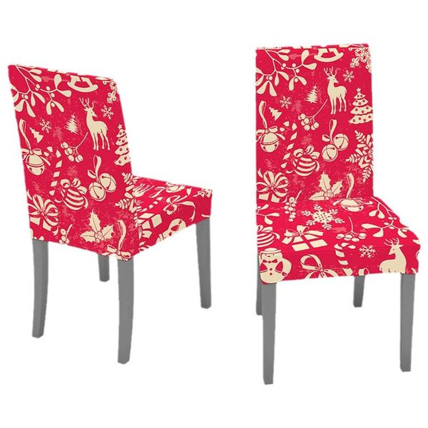 

christmas decorations chair covers santa printed elastic stretch dining chairs slipcover kitchen seat cover home decor gifts