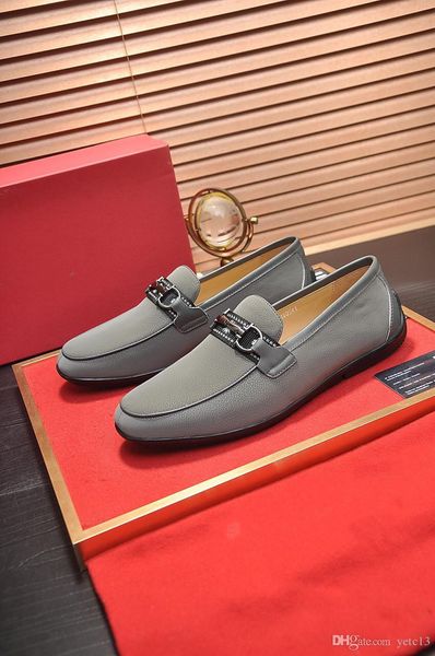 

77 luxury men's shoes new for 2020 men designer leather safety fashion shoe male vinage classic loafer shoes soulier homme, Black
