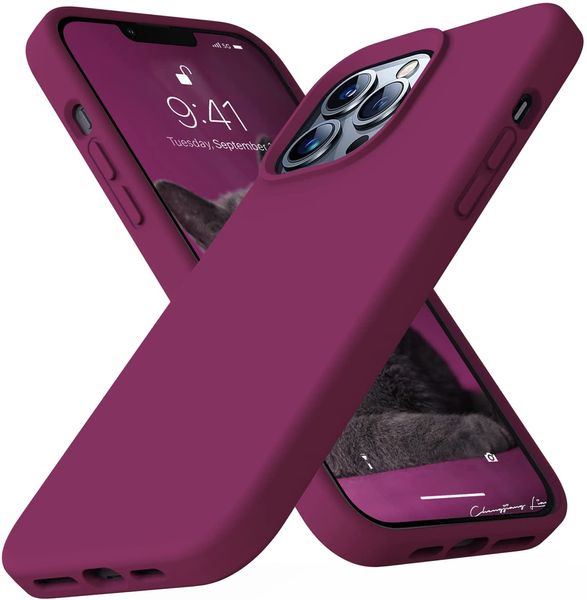 Casos de telefone celular de silicone líquido macio de pele Tampa protetora à prova de choque esbelta com anti-arranha para iPhone 11 12 13 14 Pro Max XR x 7 8plus com embalagem