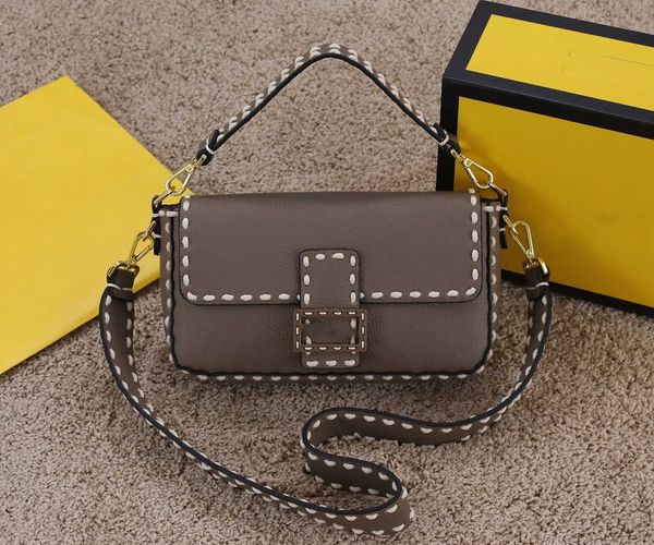 

baguette bag handle handbag tote crossbody bags genuine leather embossed fashion magnetic hasp detchable shoulder strap f01