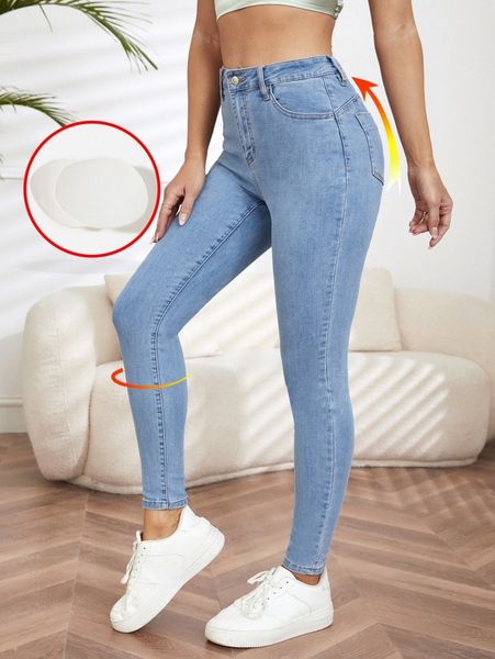 

high stretch push up skinny jeans e5y3#, Blue