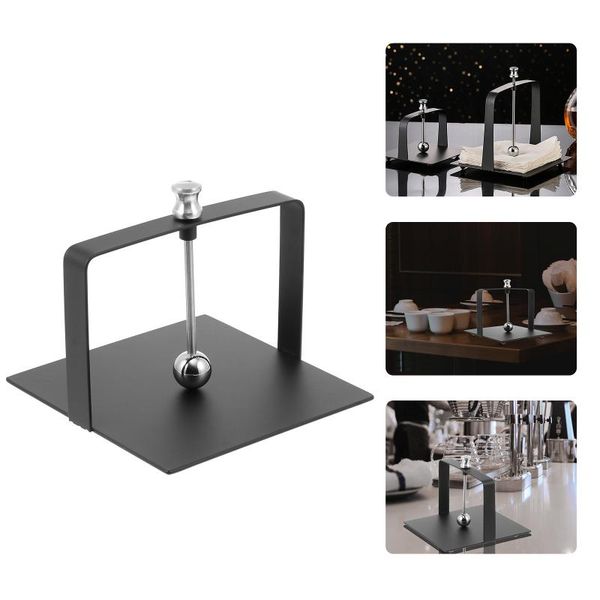 

tissue boxes & napkins 1pc stainless steel napkin rack el table tanding black