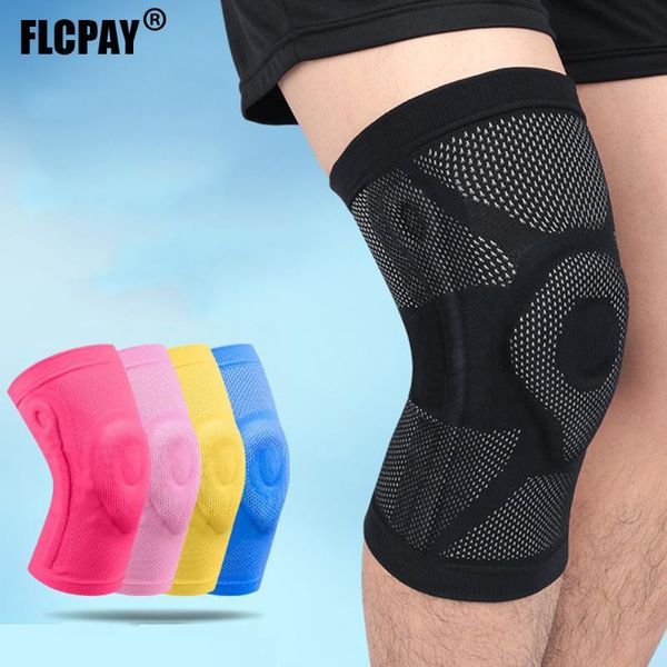 

elbow & knee pads 1 pcs fitness running sports support protector meniscus compression protection elastic nylon silicone, Black;gray