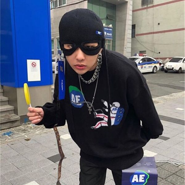 

2021 new fw ader error sweater men woman spaceman cartoon pattern crewneck adererror sweatshirts je8j, White;black