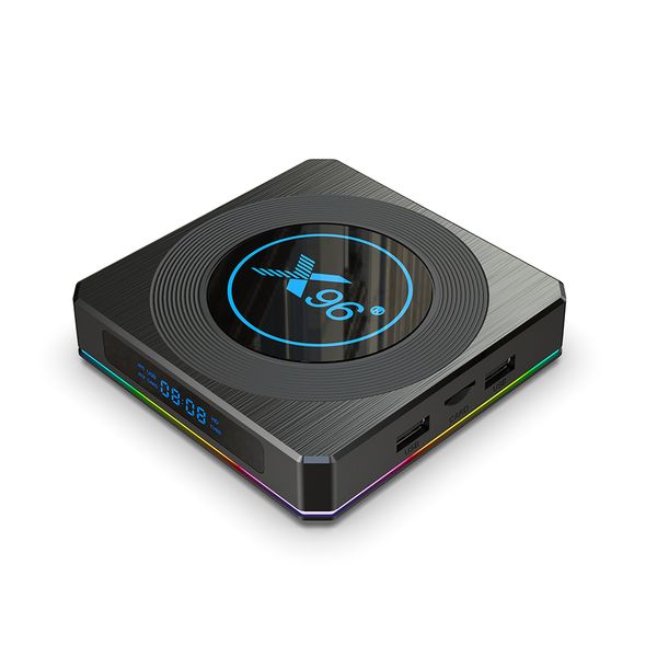 X96 X4 TV Box Amlogic S905X4 Smart RGB Light Android 11 4G 64G Wifi Media Player TVBox 8K Set Topbox