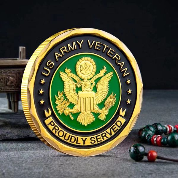 

non magnetic proud served this we'll defend duty honor country veteran day us flag army craft challenge coin with capsule