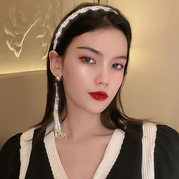 

hair clips & barrettes korea style headband faux diamond inlaid gift non-slip wide head hoop hairclip wedding accessories jewelry, Golden;silver