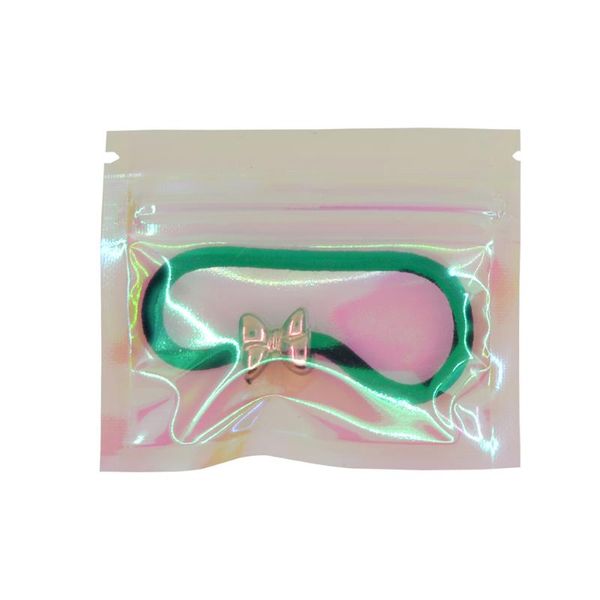 

storage bags 100 pcs iridescent pouches cosmetic gift package holographic makeup aluminum foil hologram