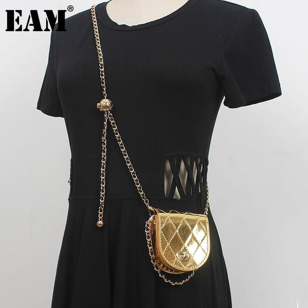 

belts [eam] women pu leather white mini-bag chain personality accessories fashion tide all-match spring autumn 2021 1de1588, Black;brown
