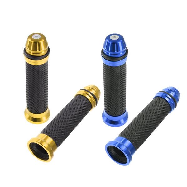 

handlebars 1 pair 7/8" motorcycle grips universal aluminum hand rubber for scooter handlebar modified grip 22mm 24mm