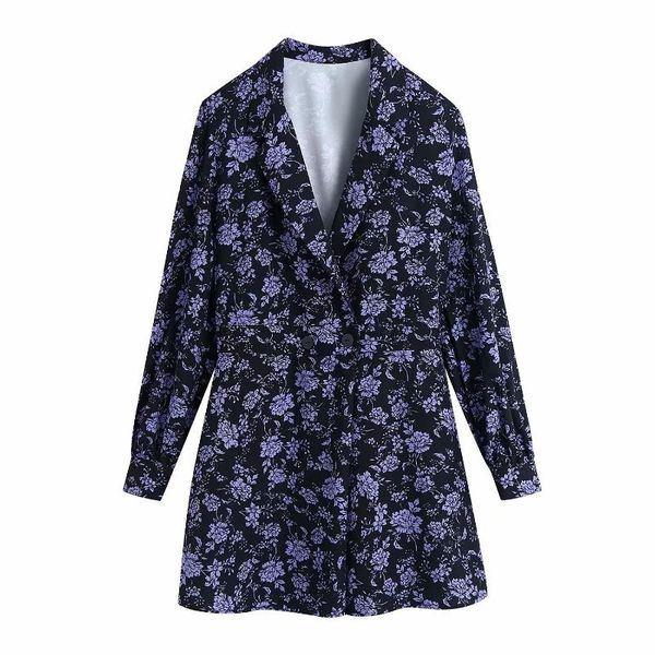 

women's jumpsuits & rompers 2021 women printed blazer-jumpsuit v-neck long sleeves playsuit fashion casual woman jumpsuit vestidos femm, Black;white