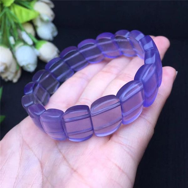 

beaded, strands fluorite natural stone bracelet hand row purple fashion bracelets for women men jewelry, Black