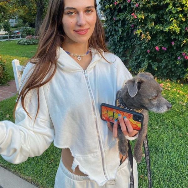 

women's hoodies & sweatshirts women spring hoodie, solid color hooded long sleeves zipper-open sweatshirt with irregular hem for girls,, Black