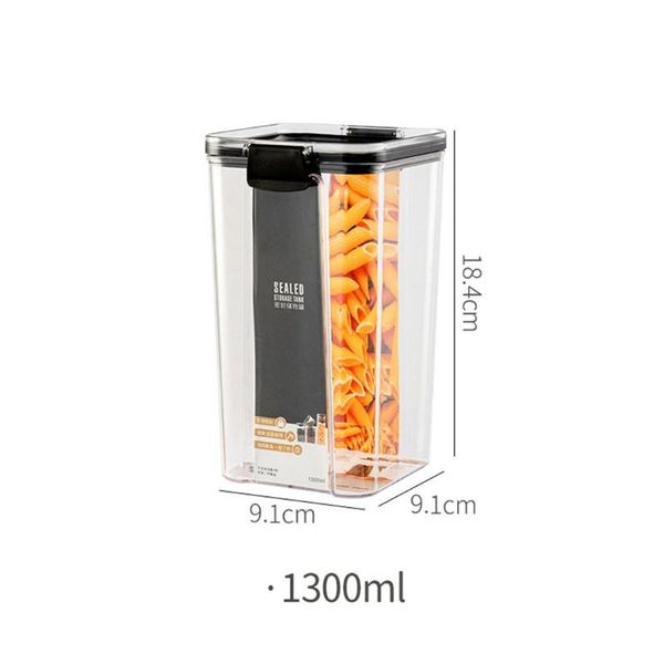 

storage bottles & jars 1800ml beautiful and practical appearance, suitable for kitchen grade clean square airtight jar