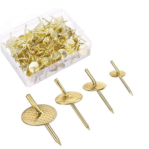

50 pcs picture hangers with different sizes,iron alloy nail hooks p picture frame hangers hanging kit