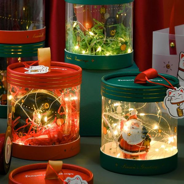 

gift wrap christmas round transparent creative apple box eve packaging empty wholesale manufacturer