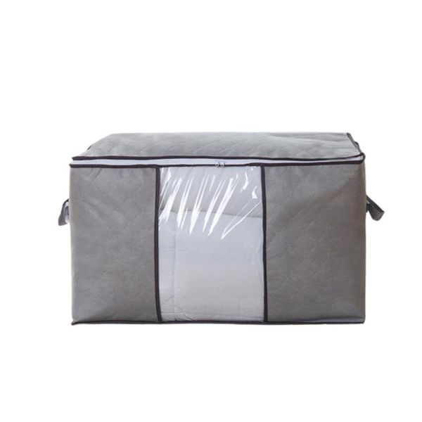 

storage bags bag large capacity case buggy with visual window for quilt clothes blue gray pink beige